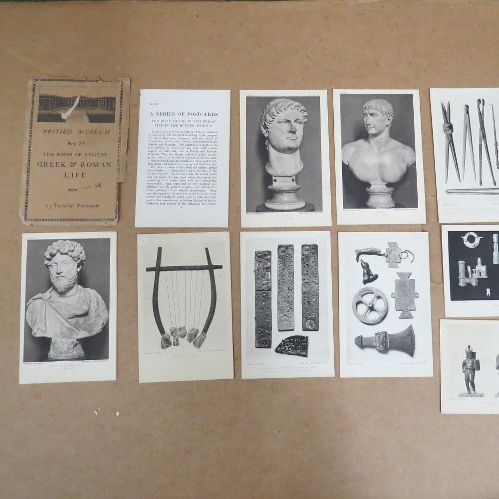 Lot of 9 British Museum Room of Ancient Greek & Roman Life Postcards Early 20th